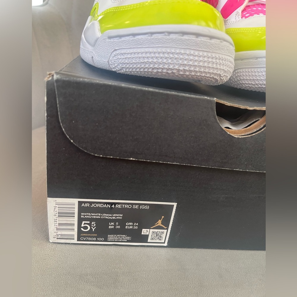 JORDAN 4 RETRO WHITE LEMON PINK - Picture 12 of 12